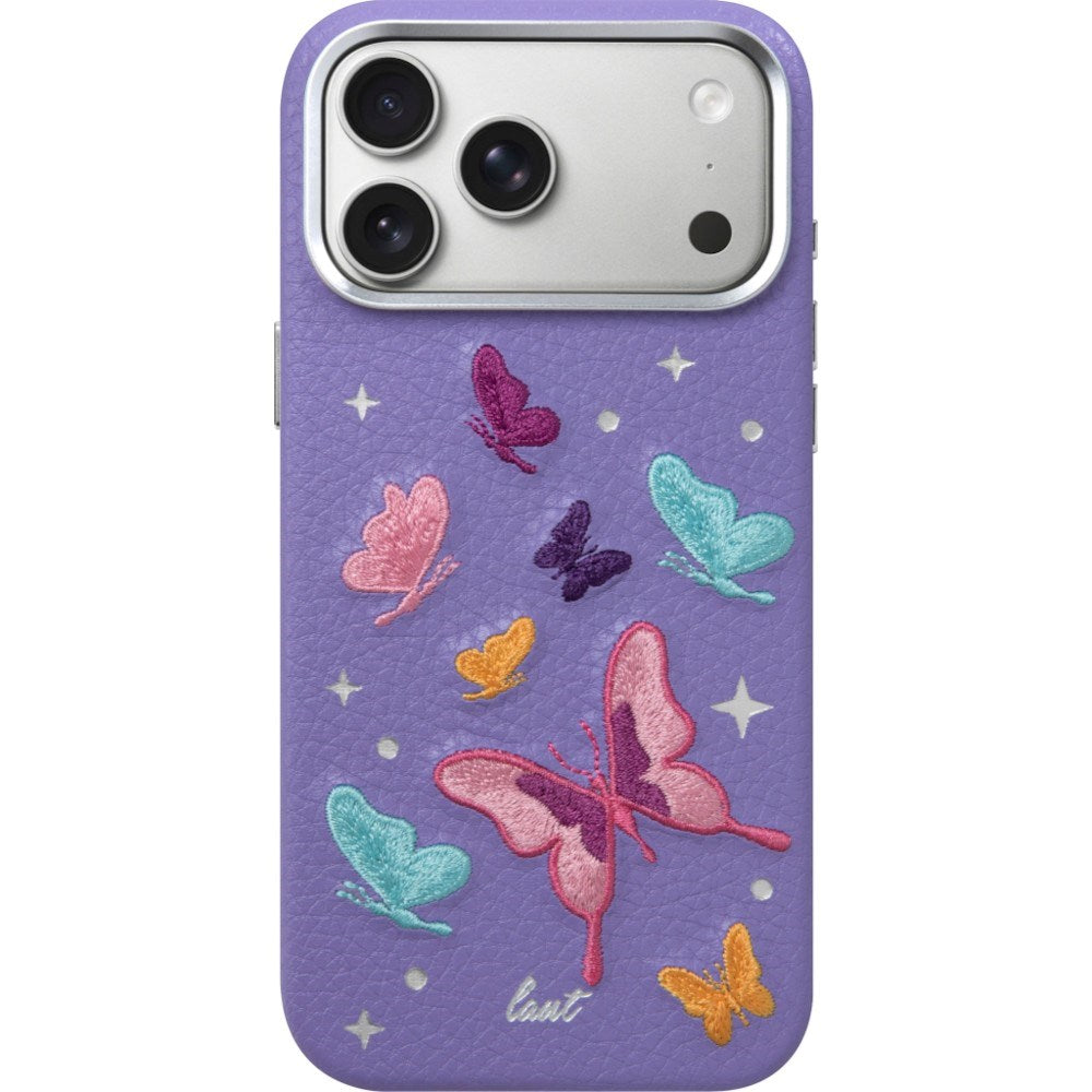 iPhone 18 Pro Max / 17 Pro Max LAUT TWINE EDGE Cover m. Strop - MagSafe Kompatibel - Lilac Butterfly