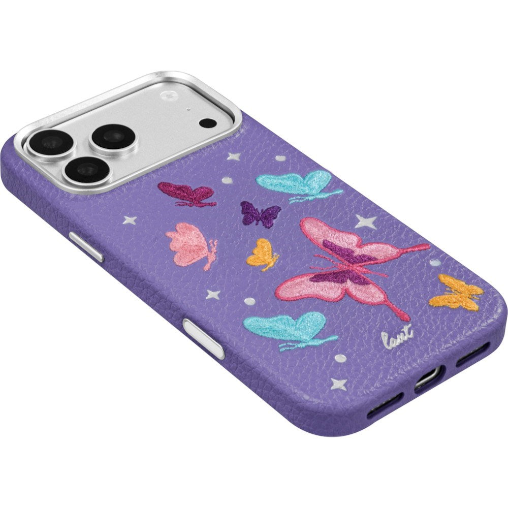 iPhone 18 Pro Max / 17 Pro Max LAUT TWINE EDGE Cover m. Strop - MagSafe Kompatibel - Lilac Butterfly