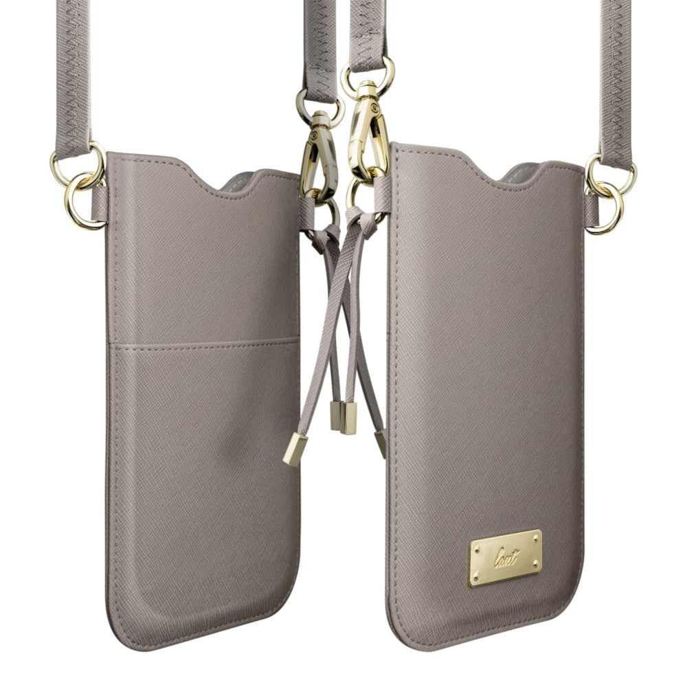 Kunstlæder Crossbody Mobil Taske LAUT PRESTIGE - Grå (Maks. Mobil: 6,5")