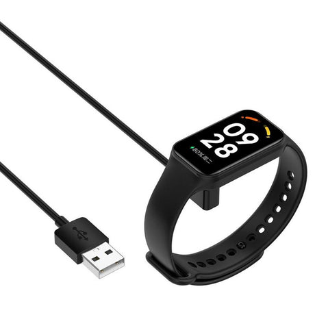 Telcon USB-A Smartwatch Oplader til Xiaomi Smart Band 9 / 8 / 8 Pro - 1m - Sort