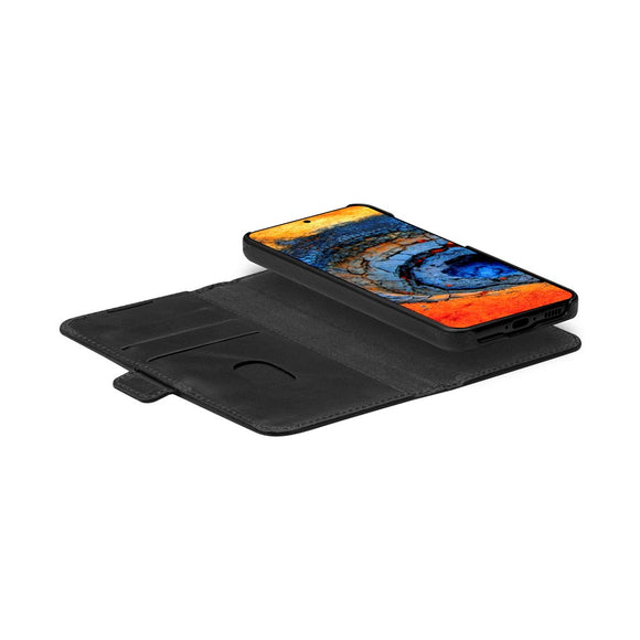 Samsung Galaxy A56 (5G) - dbramante1928 Lynge Ægte Læder 2-i-1 Flip Cover - Black