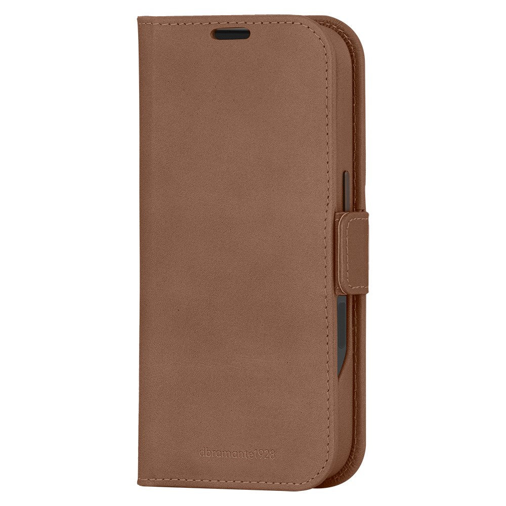 iPhone 16 dbramante1928 Lynge Ægte Læder Magnet Cover - MagSafe Kompatibel - Tan