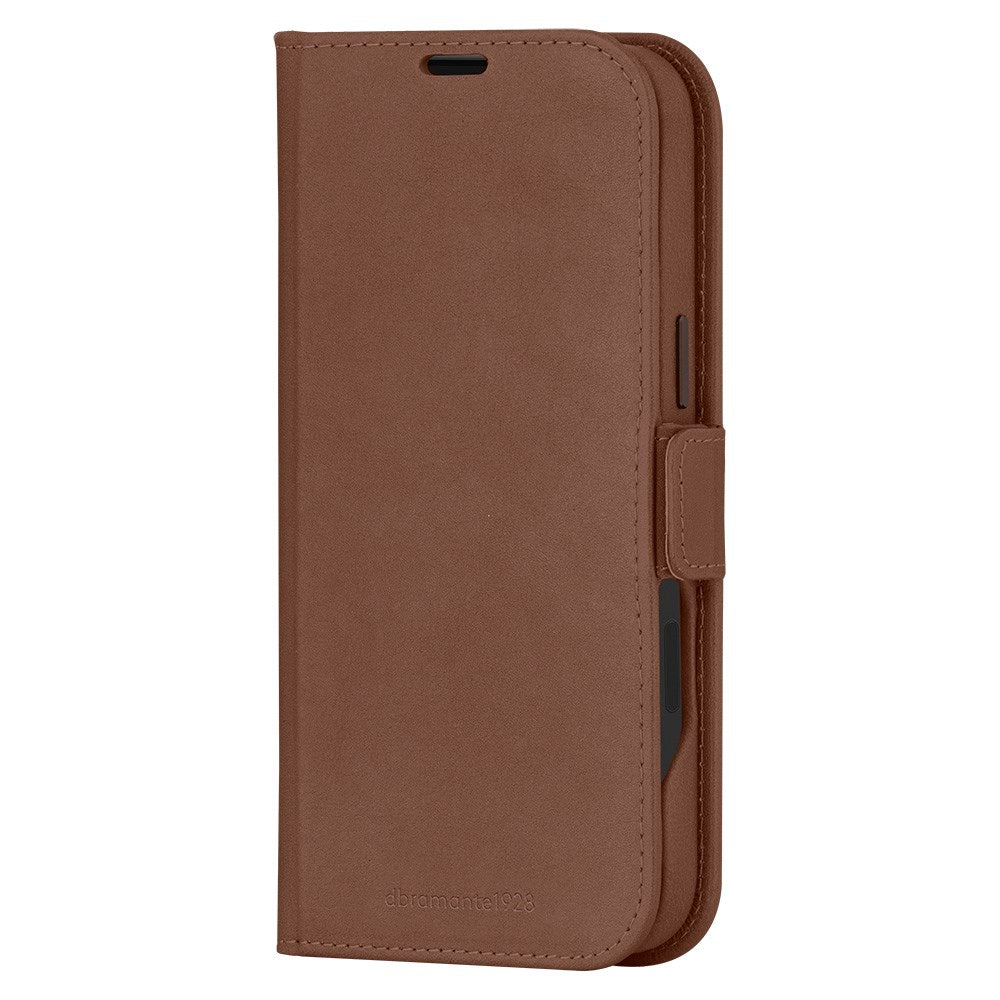 iPhone 16 Plus dbramante1928 Lynge Ægte Læder Magnet Cover - MagSafe Kompatibel - Tan