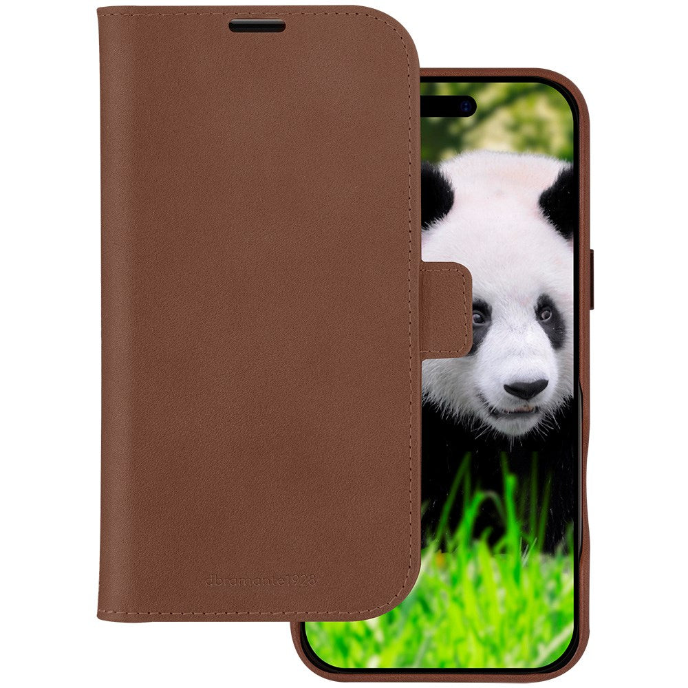 iPhone 16 Pro Max dbramante1928 Lynge Ægte Læder Magnet Cover - MagSafe Kompatibel - Tan