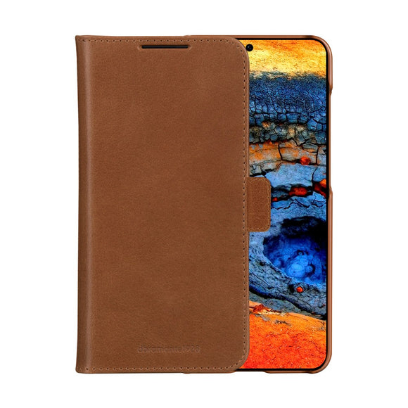 Samsung Galaxy S25+ (Plus) - dbramante1928 Lynge Ægte Læder 2-i-1 Flip Cover - Tan