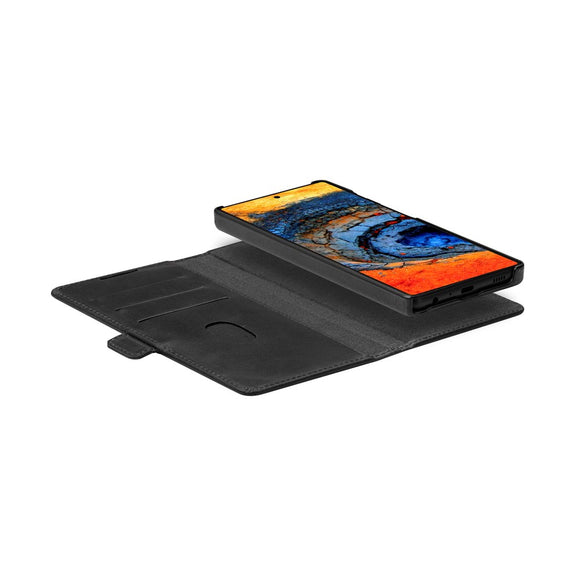 Samsung Galaxy S25 Ultra - dbramante1928 Lynge Ægte Læder 2-i-1 Flip Cover - Black