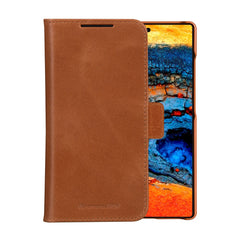 Samsung Galaxy S25 Ultra - dbramante1928 Lynge Ægte Læder 2-i-1 Flip Cover - Tan