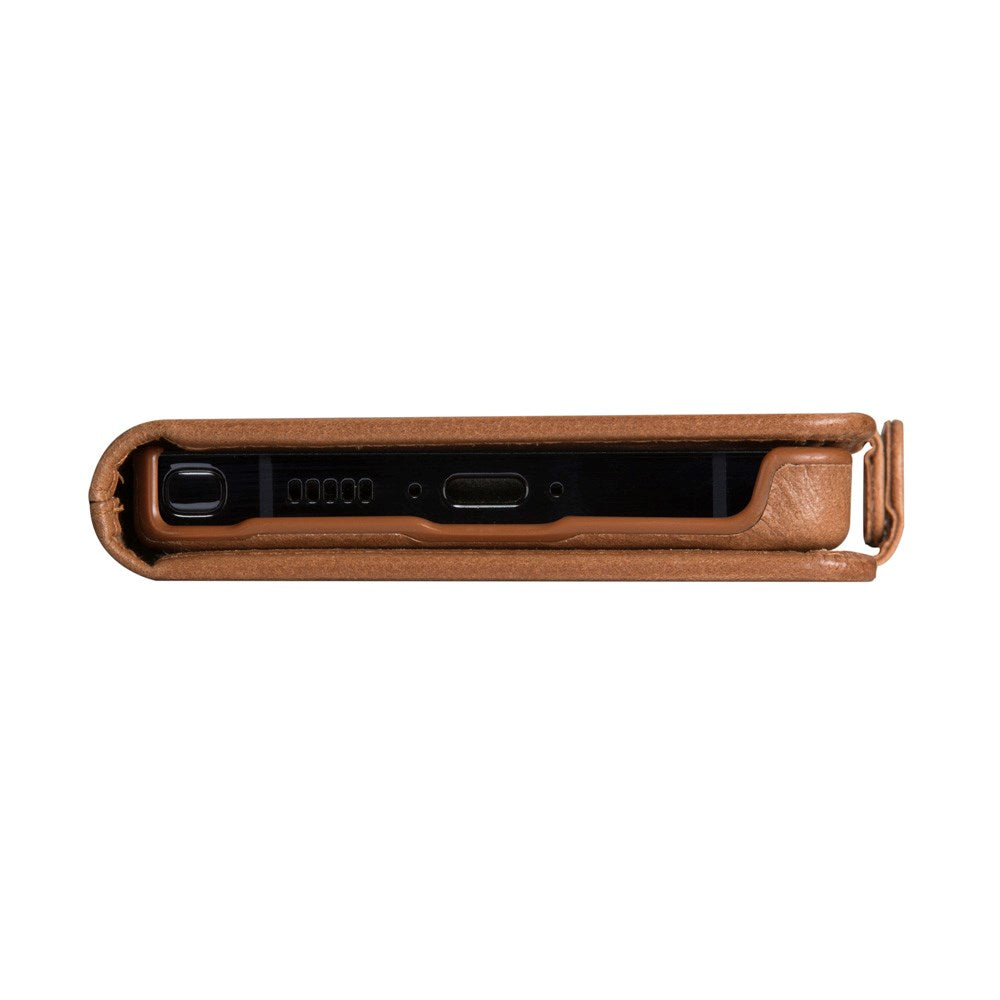 Samsung Galaxy S25 Ultra - dbramante1928 Lynge Ægte Læder 2-i-1 Flip Cover - Tan
