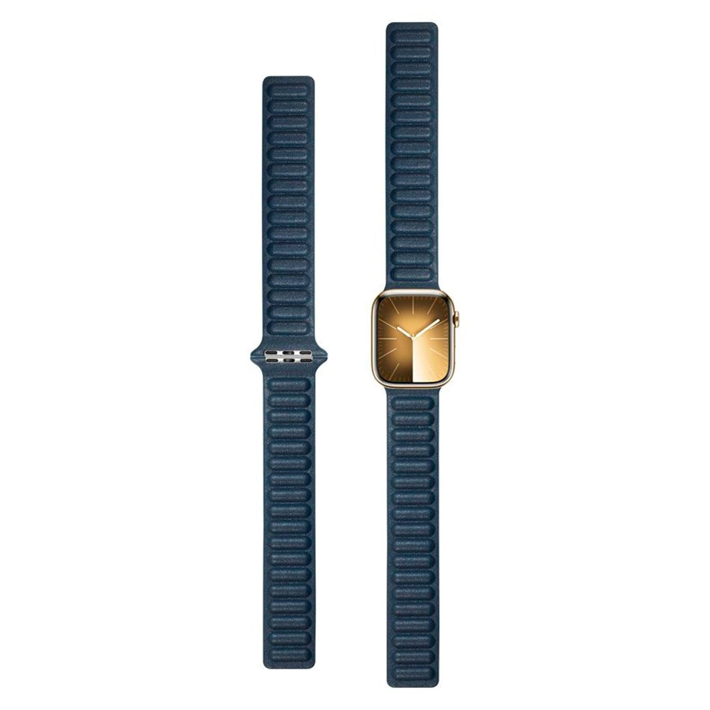 Apple Watch (38/40/SE/41/42mm) Lippa Magnetisk Læder Rem - Blå