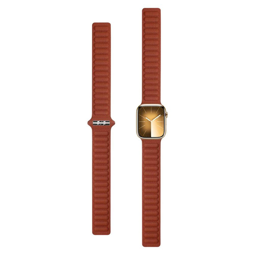 Apple Watch (38/40/SE/41/42mm) Lippa Magnetisk Læder Rem - Brun