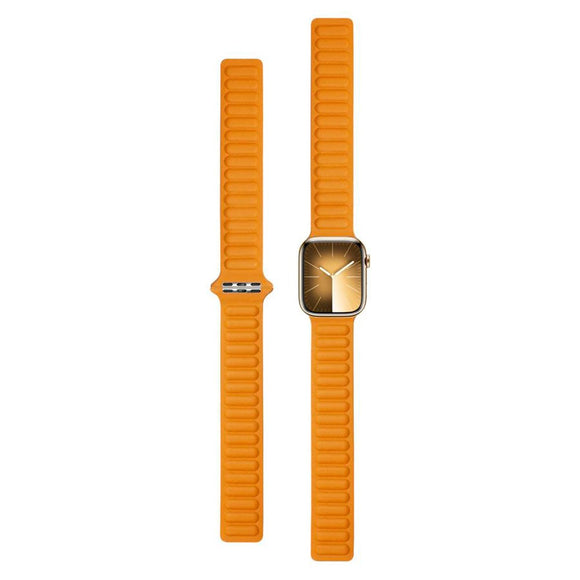 Apple Watch (42/44/SE/45/46/49mm) Lippa Magnetisk Læder Rem - Lysebrun