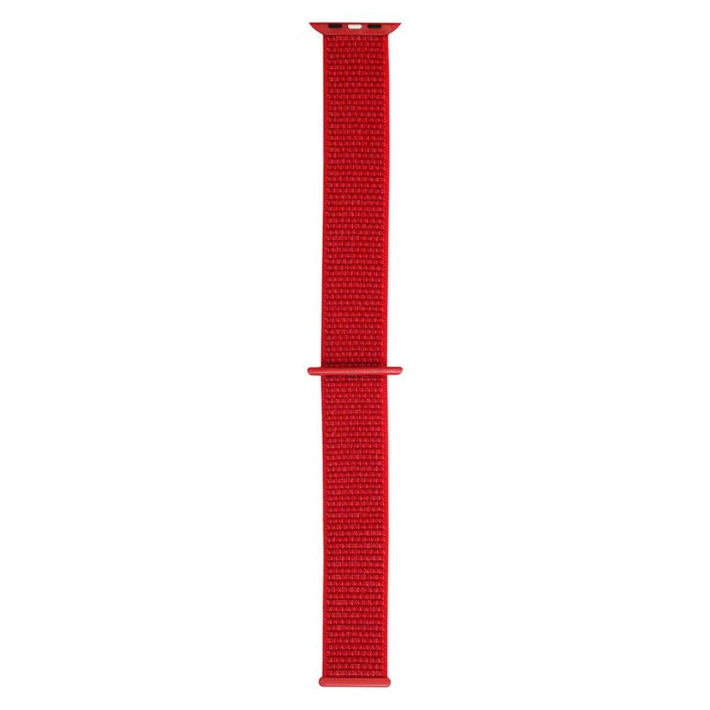 Apple Watch (42/44/SE/45/46/49mm) Lippa Nylon Rem - Rød