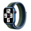 Apple Watch (42/44/SE/45/46/49mm) Lippa Nylon Rem - Grøn / Blå