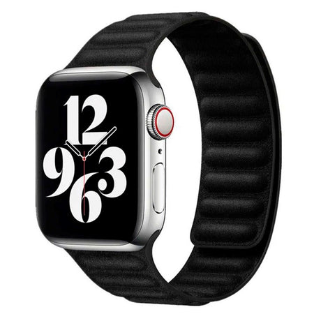 Apple Watch (38/40/SE/41/42mm) Lippa Magnetisk Finewoven Rem - Sort