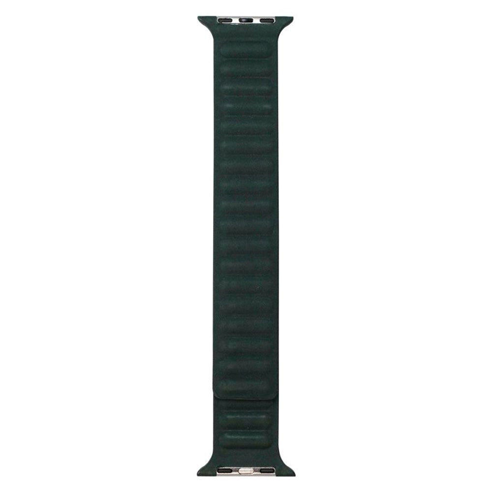 Apple Watch (42/44/SE/45/46/49mm) Lippa Magnetisk Finewoven Rem - Grøn
