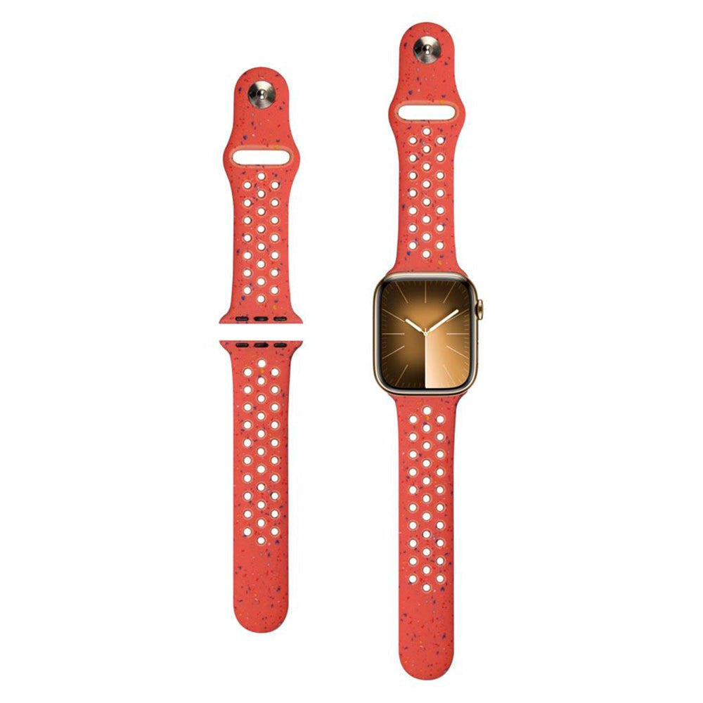 Apple Watch (38/40/SE/41/42mm) Lippa FLOUR Silikonerem - Rød