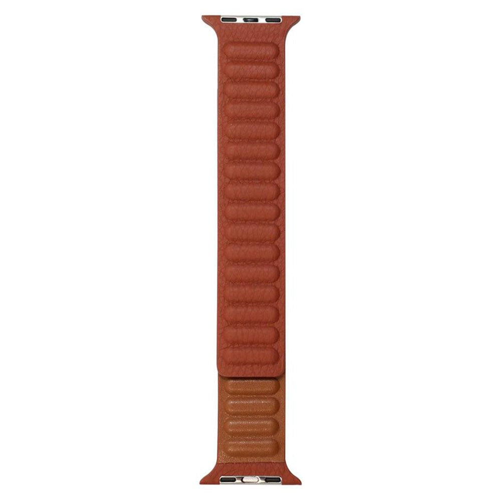 Apple Watch (42/44/SE/45/46/49mm) Lippa Magnetisk Læder Rem - Brun