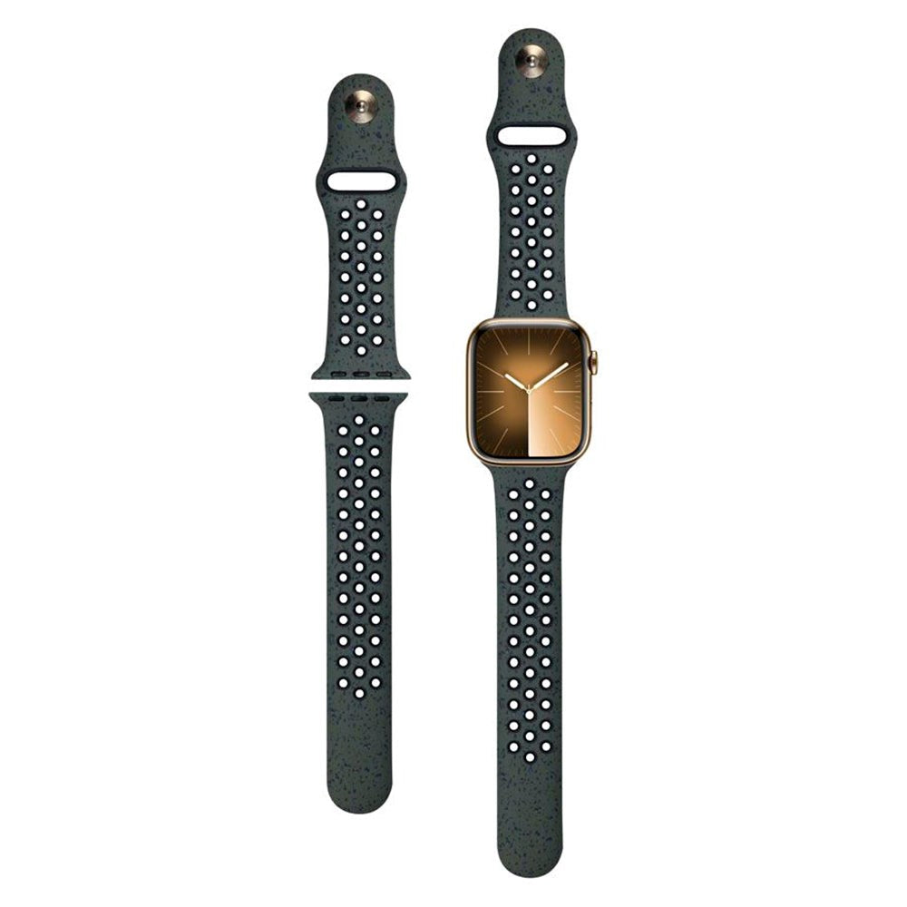 Apple Watch (38/40/SE/41/42mm) Lippa FLOUR Silikonerem - Grøn