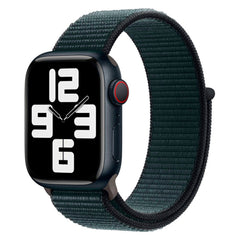 Apple Watch (38/40/SE/41/42mm) Lippa Nylon Rem - Blågrøn