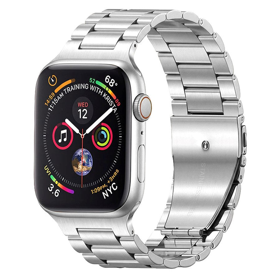 Lippa Apple Watch (42/44/SE/45/46/49mm) Rustfri Stål Rem - Sølv