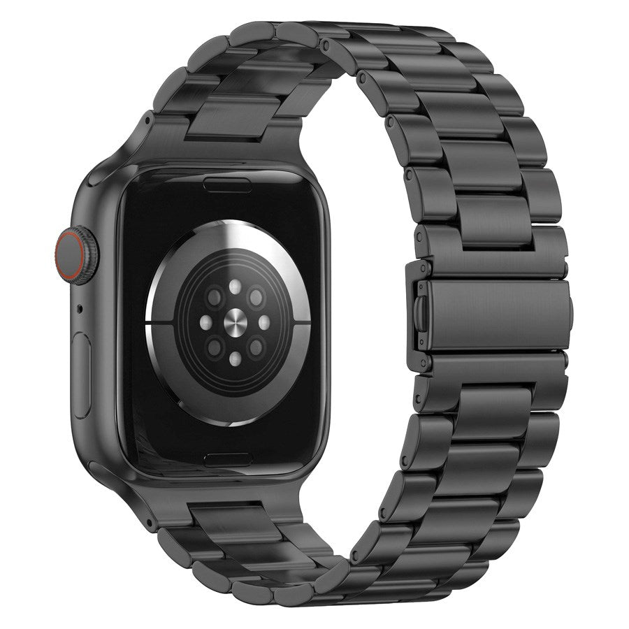 Lippa Apple Watch (42/44/SE/45/46/49mm) Rustfri Stål Rem - Sort