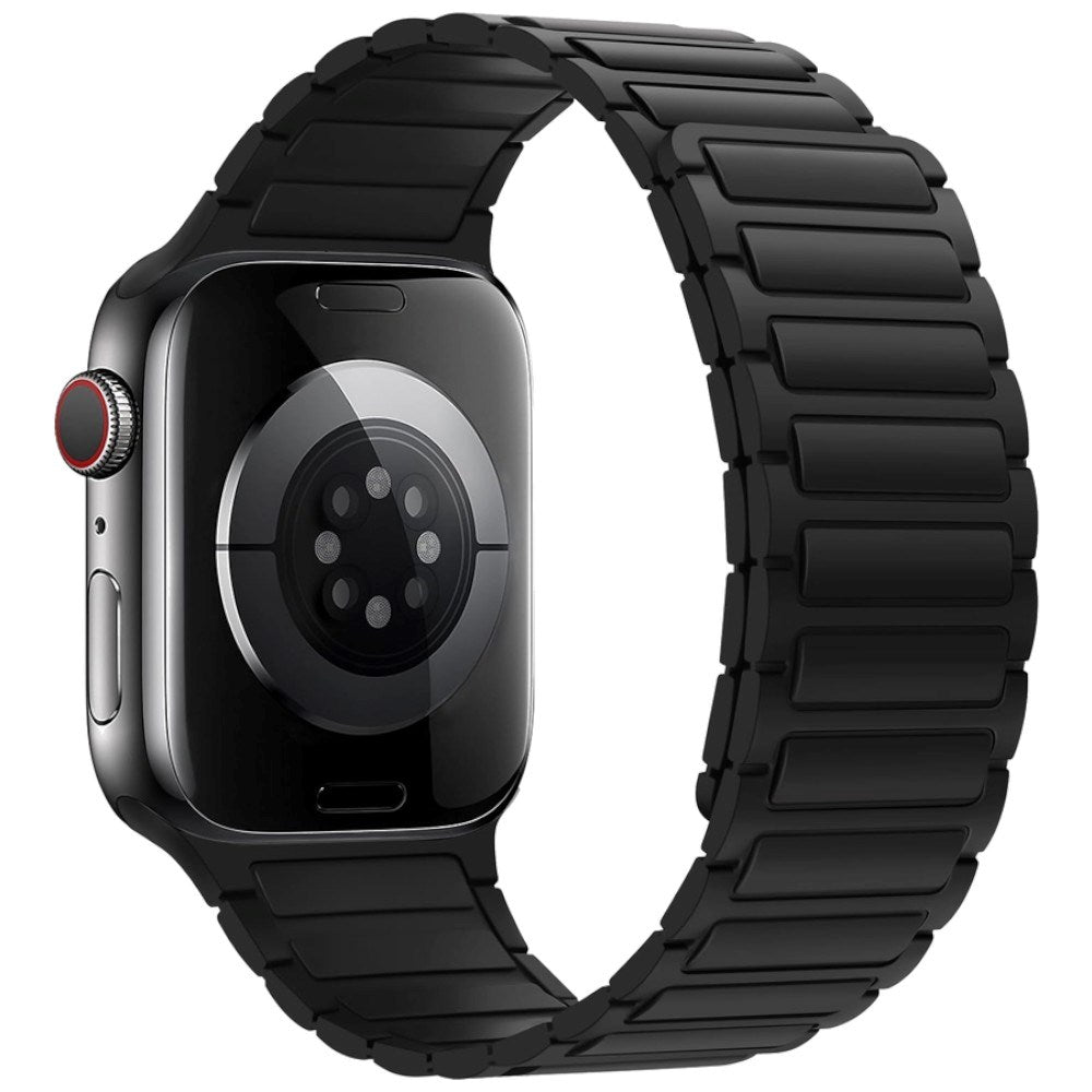 Apple Watch (38/40/41/42 mm) Lippa Magnetisk Silikone Rem - Sort