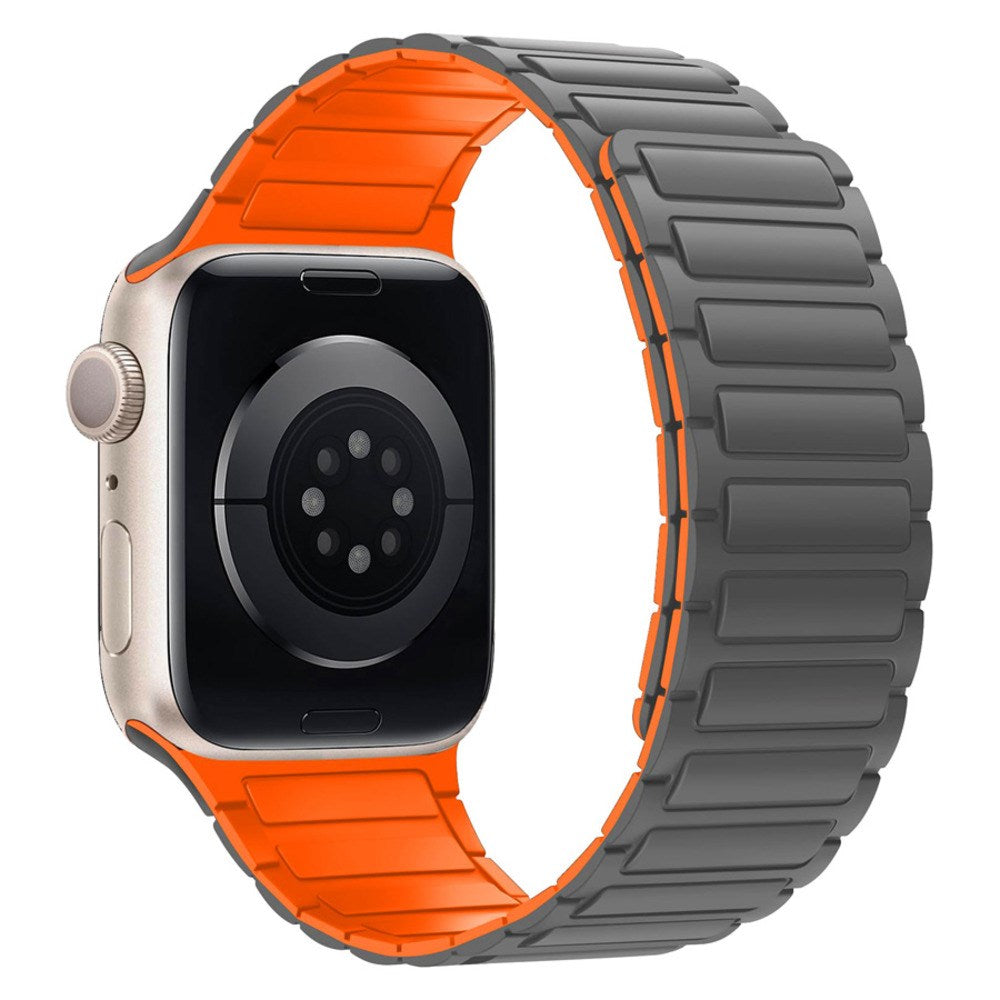 Apple Watch (38/40/41/42 mm) Lippa Magnetisk Silikone Rem - Grå