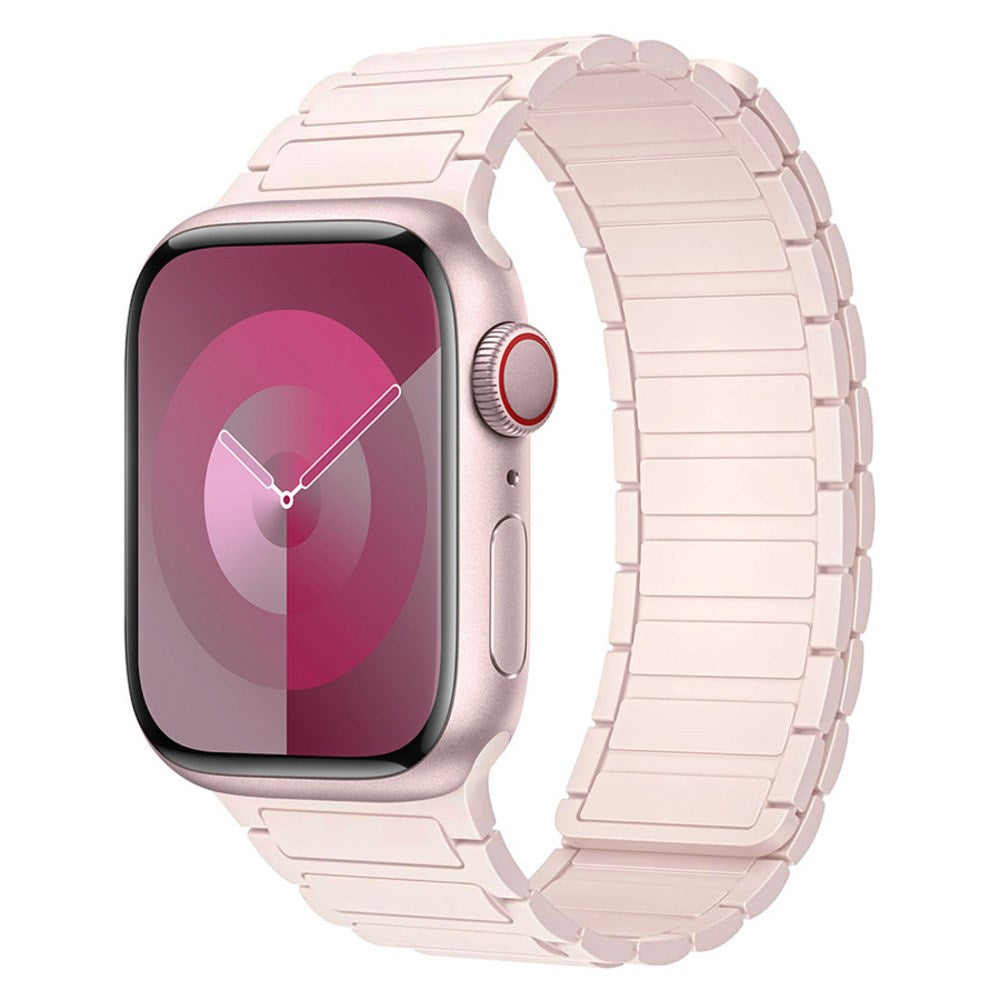 Apple Watch (38/40/41/42 mm) Lippa Magnetisk Silikone Rem - Lyserød