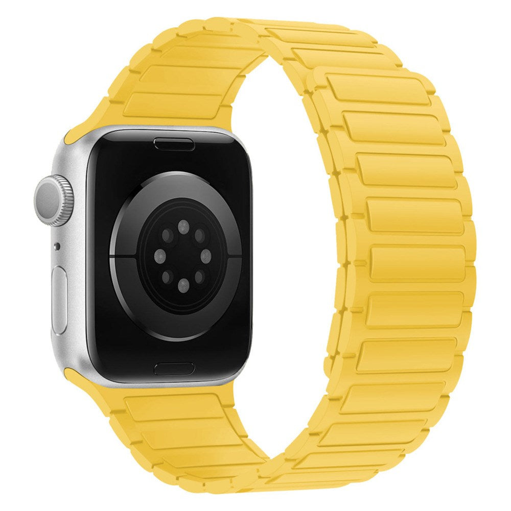 Apple Watch (38/40/41/42 mm) Lippa Magnetisk Silikone Rem - Gul