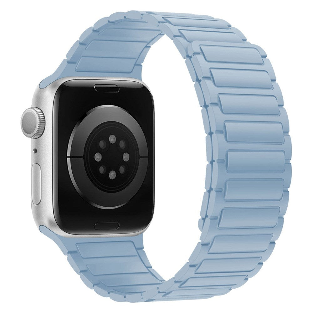 Apple Watch (38/40/41/42 mm) Lippa Magnetisk Silikone Rem - Lyseblå