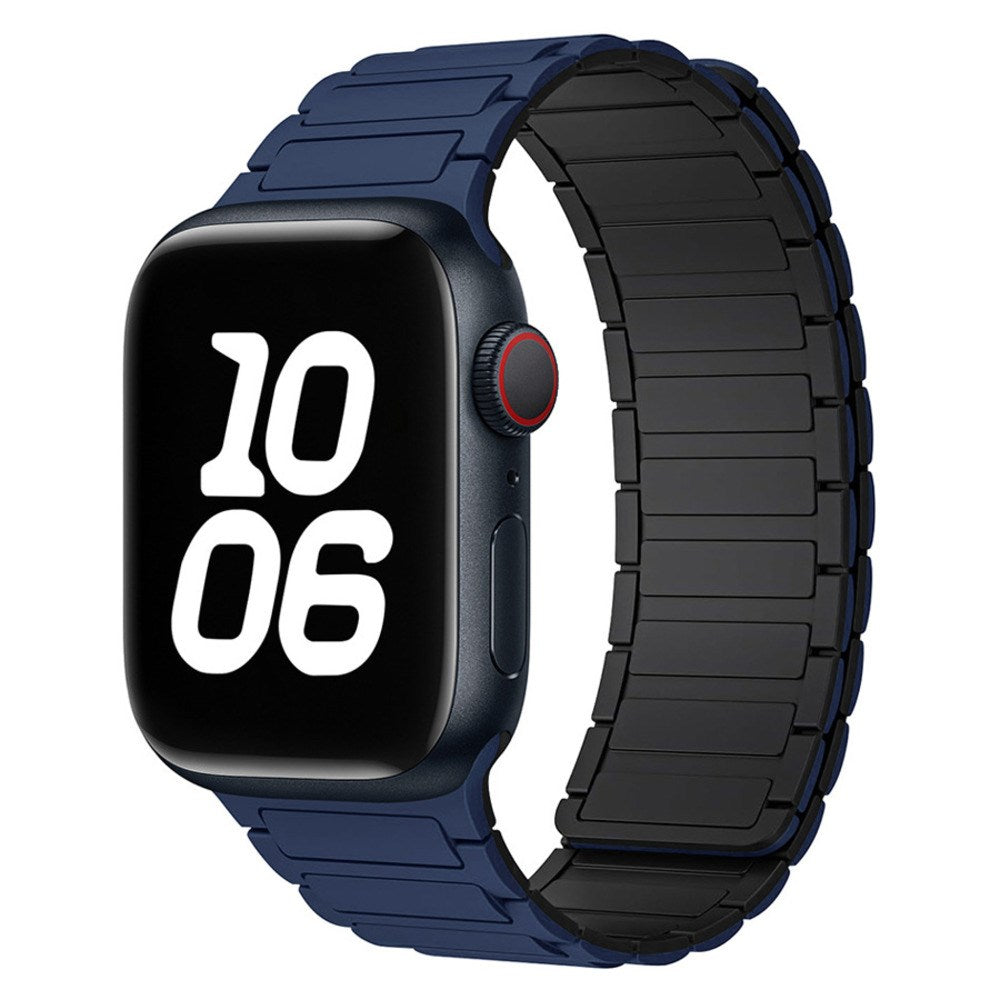Apple Watch (38/40/41/42 mm) Lippa Magnetisk Silikone Rem - Mørkeblå
