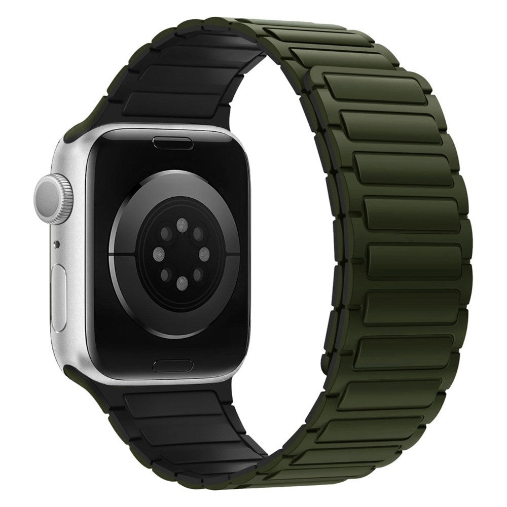 Apple Watch (38/40/41/42 mm) Lippa Magnetisk Silikone Rem - Mørkegrøn