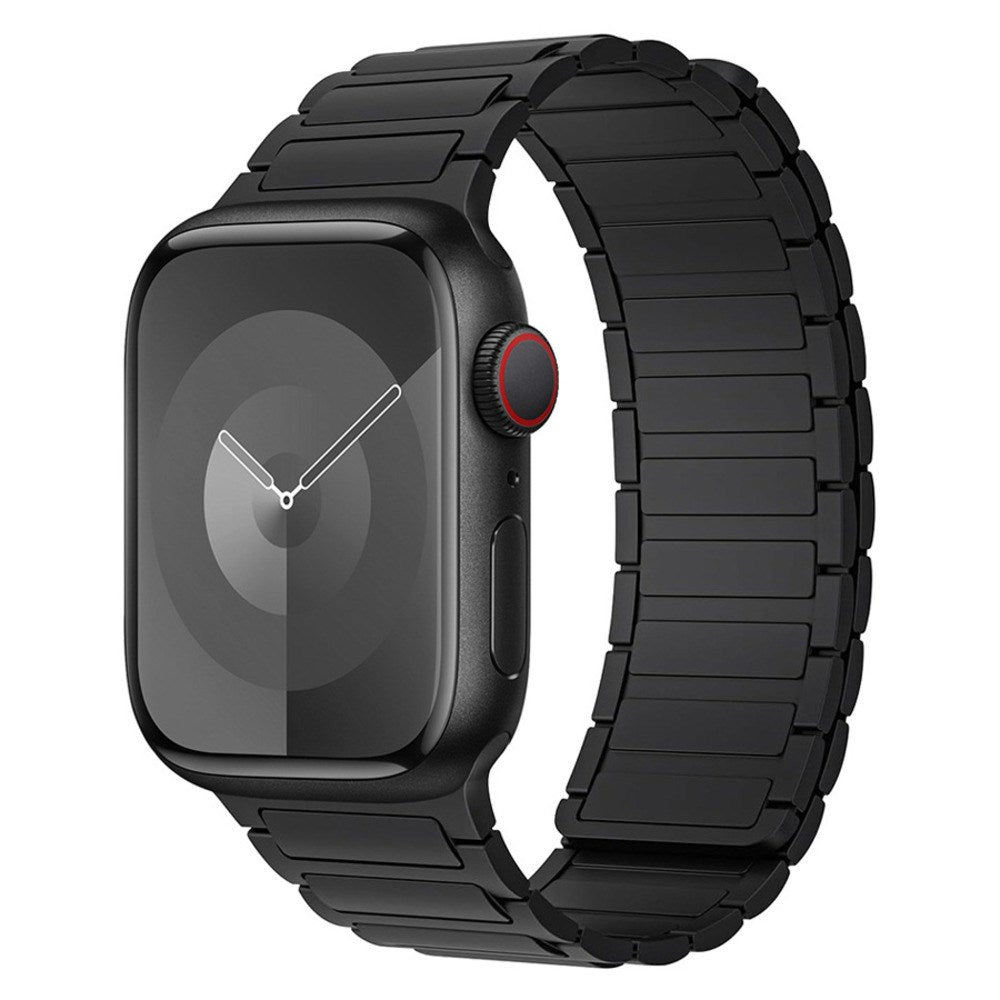 Apple Watch (42/44/45/46/49 mm) Lippa Magnetisk Silikone Rem - Sort