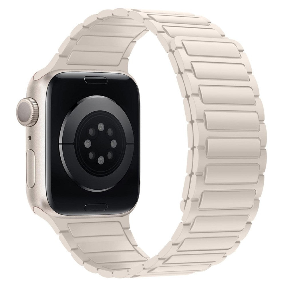 Apple Watch (42/44/45/46/49 mm) Lippa Magnetisk Silikone Rem - Hvid