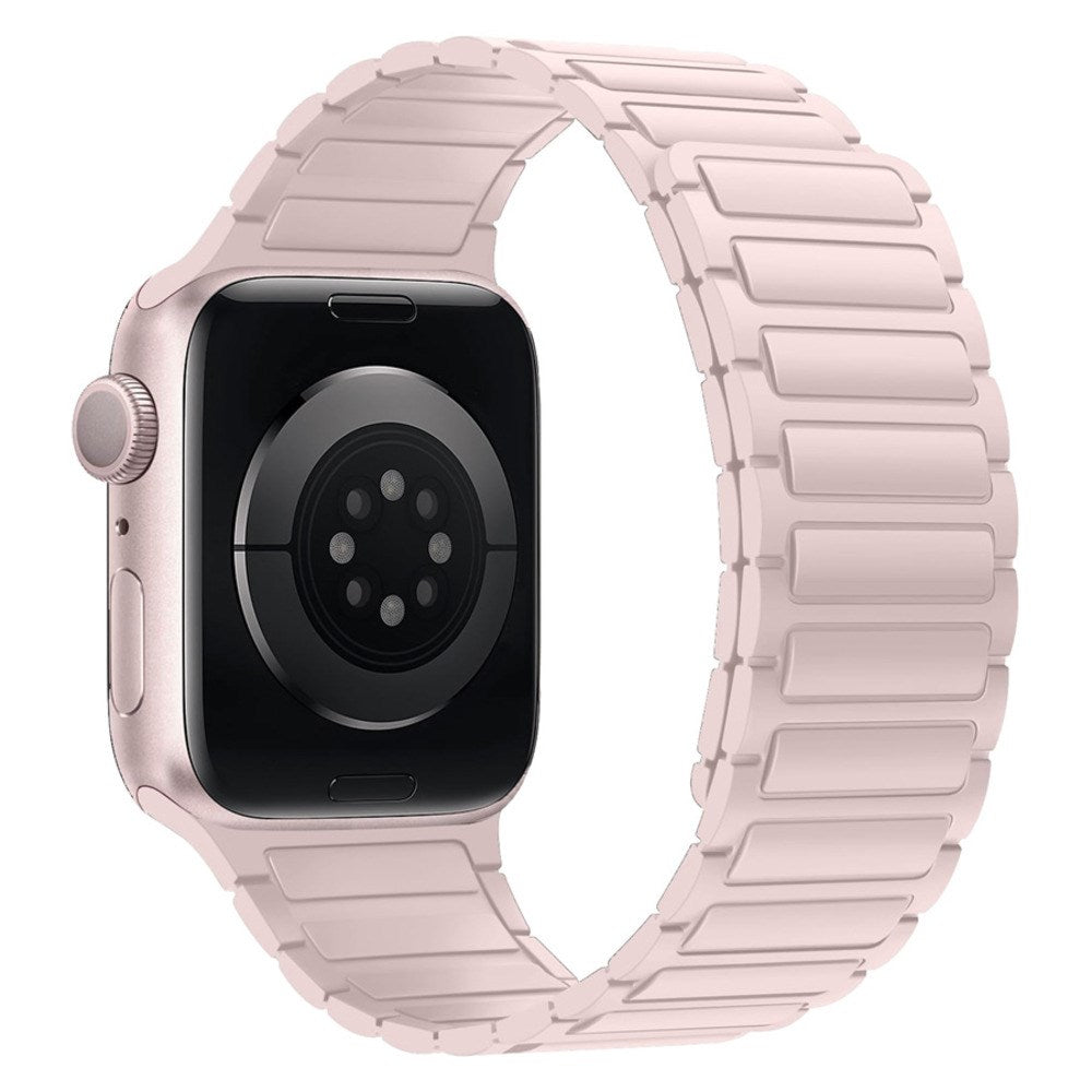 Apple Watch (42/44/45/46/49 mm) Lippa Magnetisk Silikone Rem - Lyserød