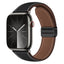 Apple Watch (38/40/41/42 mm) Lippa Magnetisk Kunstlæder Rem - Sort