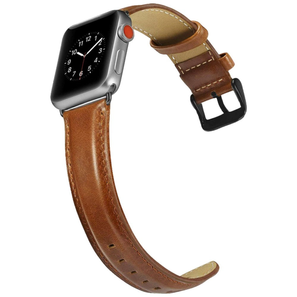 Apple Watch (38/40/41/42 mm) Lippa Kunstlæder Rem - Brun