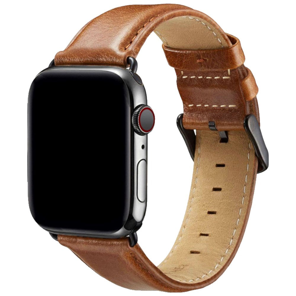 Apple Watch (38/40/41/42 mm) Lippa Kunstlæder Rem - Brun