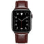 Apple Watch (38/40/41/42 mm) Lippa Kunstlæder Rem - Mørkebrun