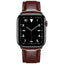 Apple Watch (42/44/45/46/49 mm) Lippa Kunstlæder Rem - Mørkebrun