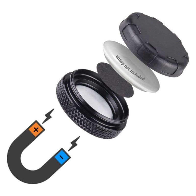 Lippa Magnetisk Holder til AirTag 1. & 2. Gen. - Sort