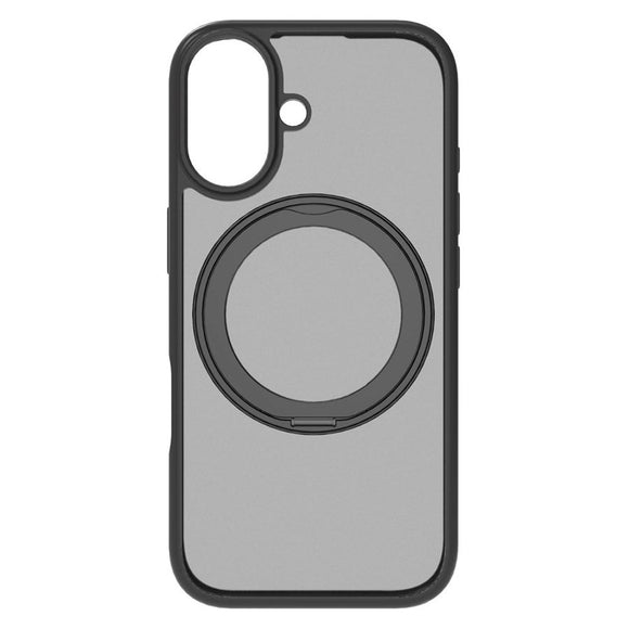 iPhone 17 Lippa Hybrid Plastik Cover m. 360 Roterende Kickstand - MagSafe Kompatibel - Mat / Sort