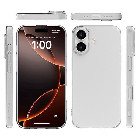 iPhone 17 Lippa Slankt Fleksibelt Plastik Cover - Gennemsigtig