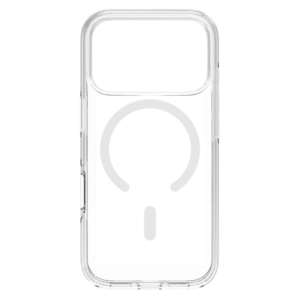 iPhone 17 Pro Lippa Hybrid Plastik Cover - MagSafe Kompatibel - Gennemsigtig / Hvid