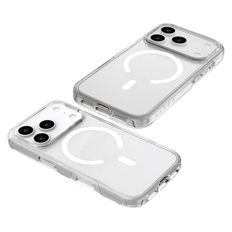 iPhone 17 Pro Lippa Hybrid Plastik Cover - MagSafe Kompatibel - Gennemsigtig / Hvid