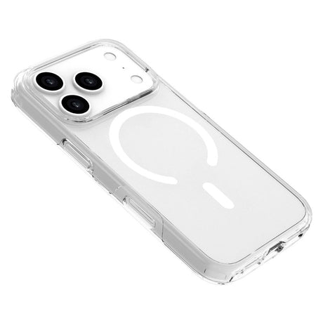 iPhone 17 Pro Lippa Hybrid Plastik Cover - MagSafe Kompatibel - Gennemsigtig / Hvid