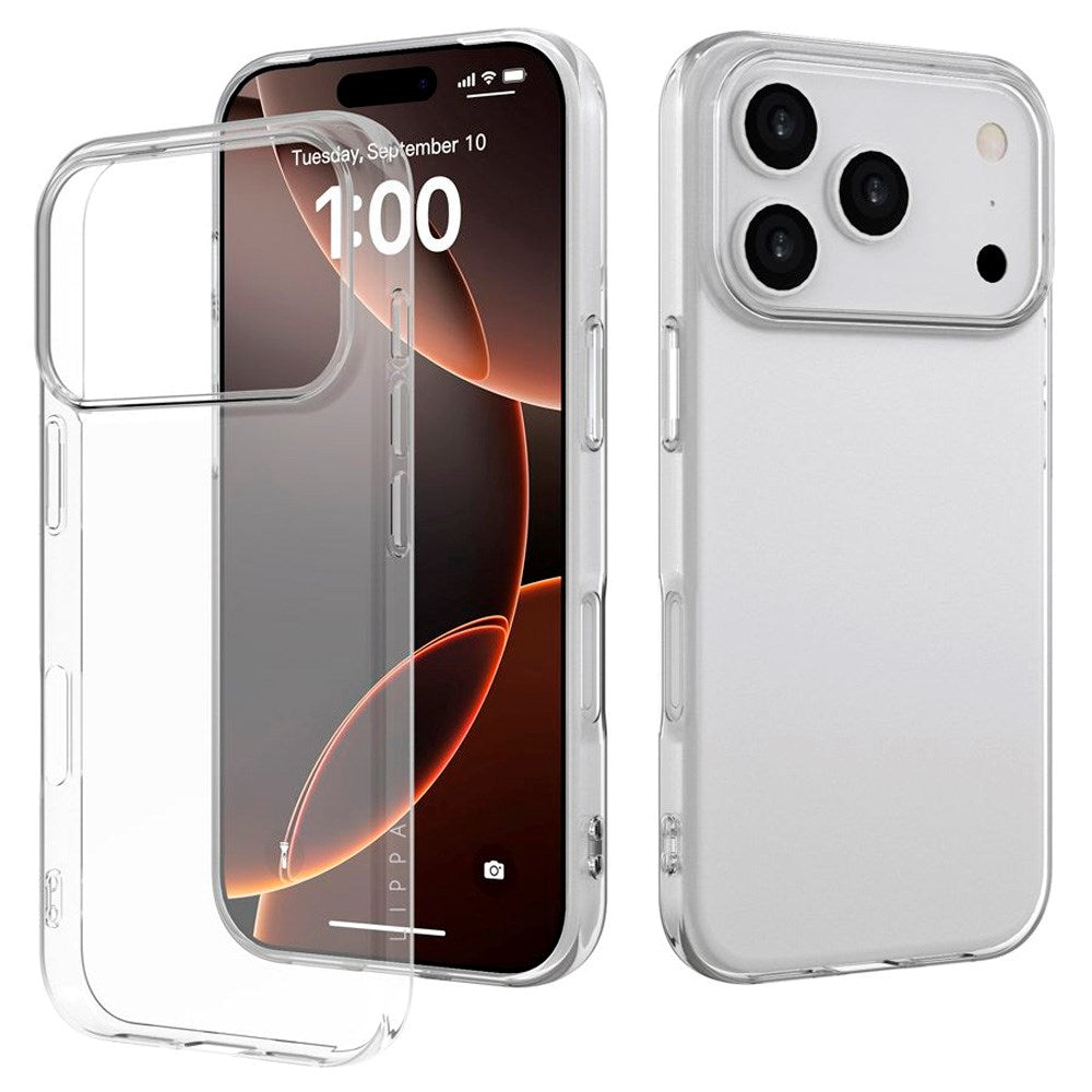 iPhone 17 Pro Lippa Slankt Fleksibelt Plastik Cover - Gennemsigtig