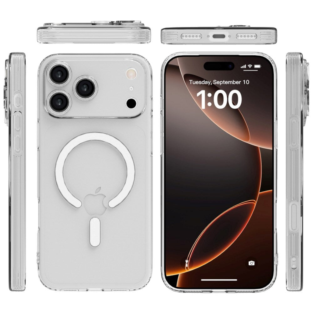 iPhone 17 Pro Max/18 Pro Max Lippa Fleksibel Plast Cover - MagSafe Kompatibel - Gennemsigtig