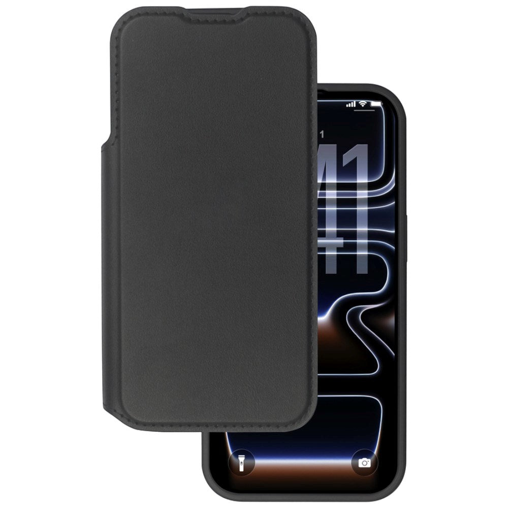 iPhone 17 Pro Max / 18 Pro Max Lippa Wallet Kunstlæder 2-i-1 Flip Cover - MagSafe Kompatibel - Sort