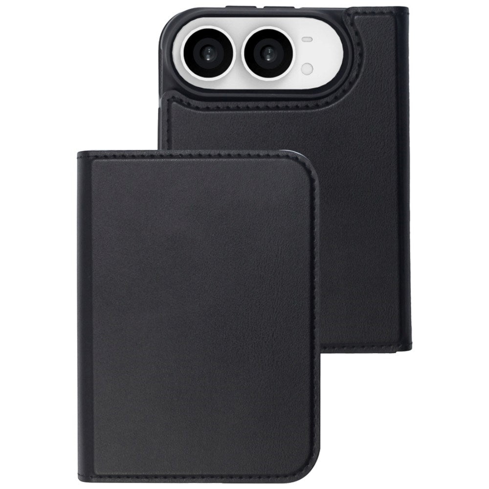 iPhone Duo Lippa Wallet Kunstlæder Flip Cover - MagSafe Kompatibel - Sort